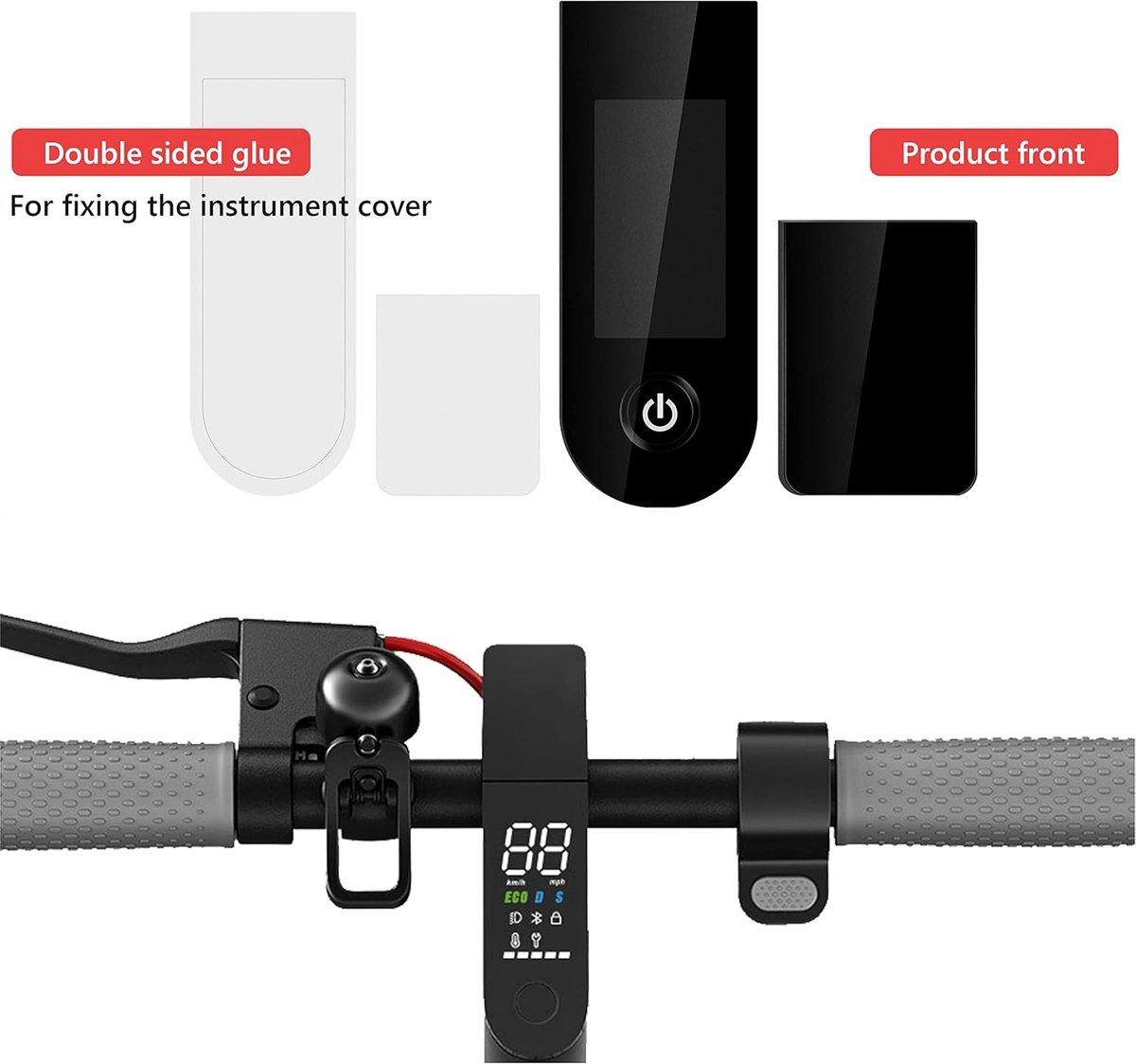 SnelShoppen - Scooter Beschermplaat Dashboard Cover Display Behuizing Vervangingsonderdeel voor Elektrische Stepper 1S M365 Pro Essential - Duurzaam P