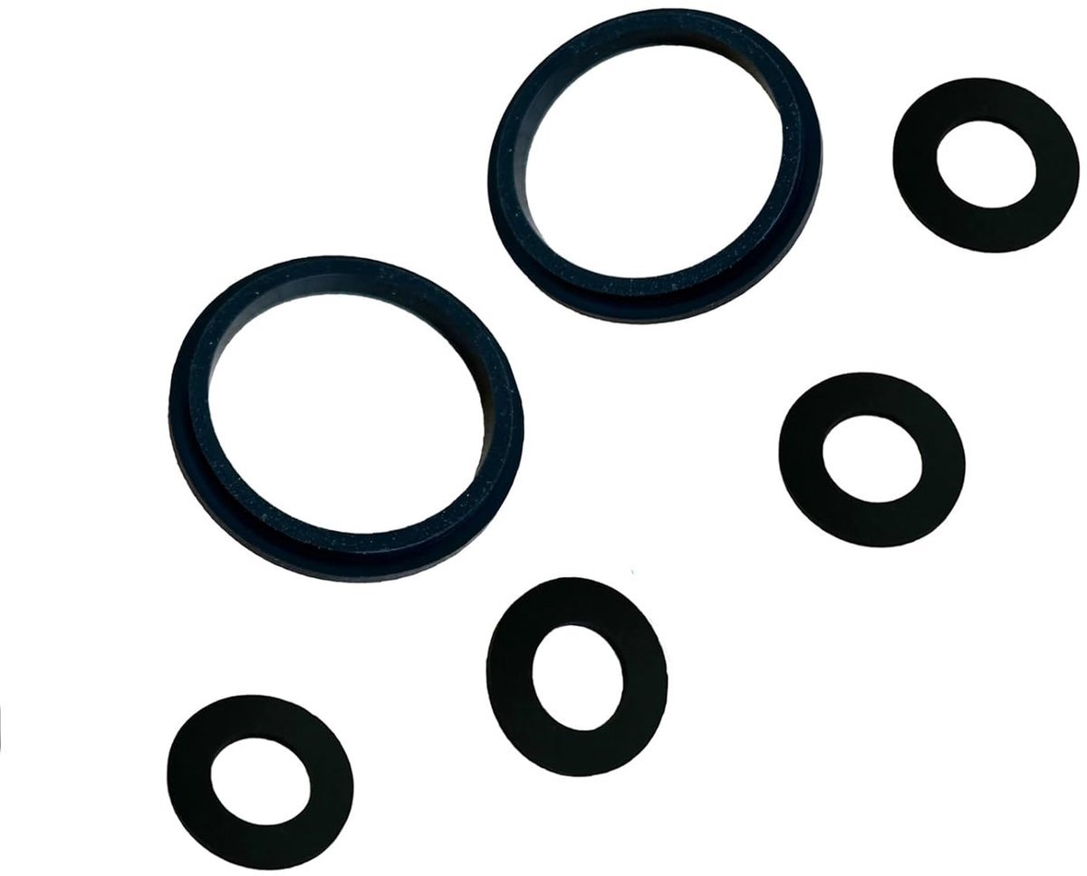 SnelShoppen - 6 Stuks Verbindingsstuk Afdichtingen Sluitringen voor Lay Z Lazy Spa - Rubber Koppelingsafdichtingen in Zwart voor Whirlpool Gebruik