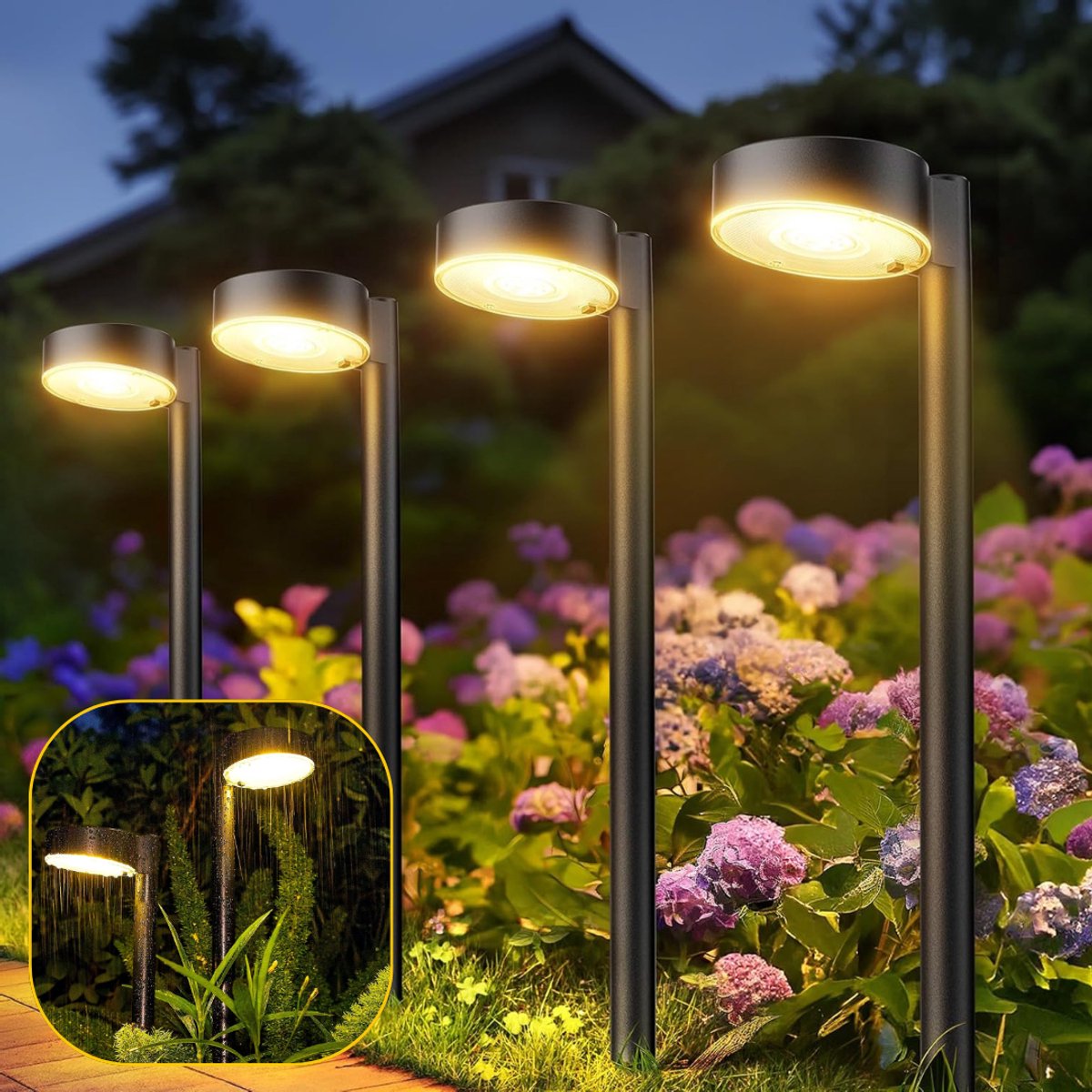 Tuinverlichting op Zonne Energie - Solar Buitenlampen -Zwart
