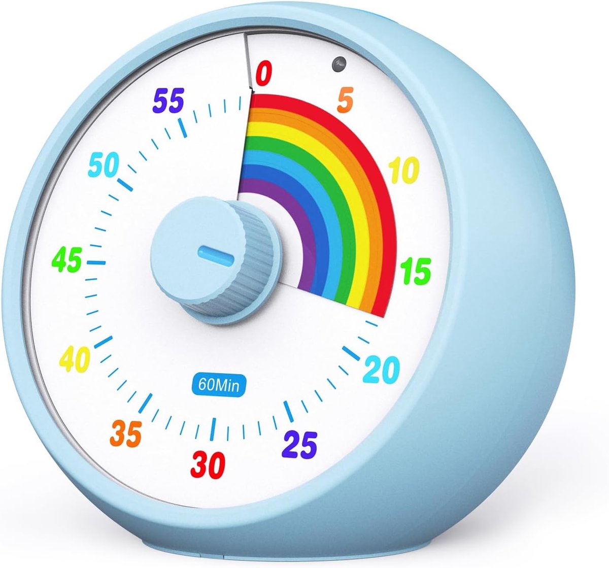 SnelShoppen - Visual Countdown Timer voor Kinderen, 60-Minuten Keuken Timer, Desk Timer met Stille Functie, Pomodoro Tijdbeheer met Regenboogpatroon (
