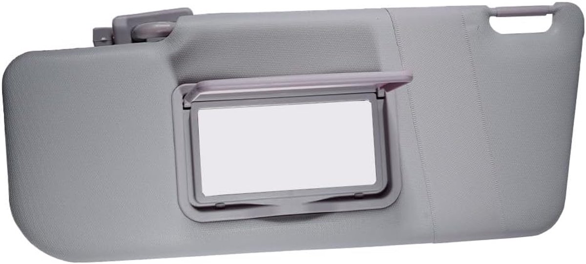 SnelShoppen - Sun Visor Binnenzonneklep met Spiegel en Tas Voorzijde Links Geschikt voor Fiat Panda 2003-2011 - Anti-glare Functie - OE 735362729 7353