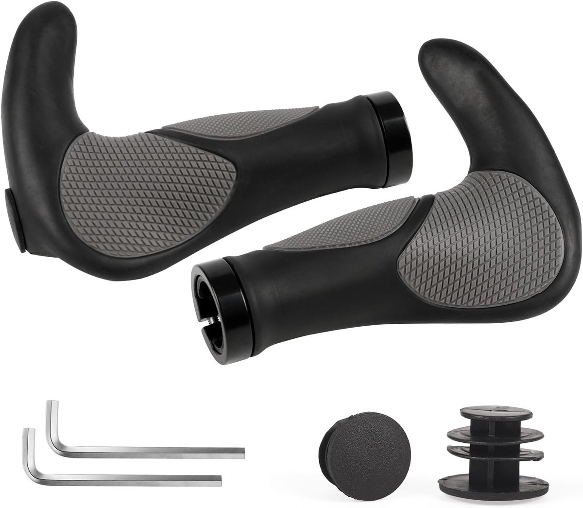 SnelShoppen - Ergonomische Fietsgrepen 22 mm, MTB Handvatten, Lock-on Design, Antislip voor Trekkingfiets, E-Bike, Stadsfiets, Racefiets