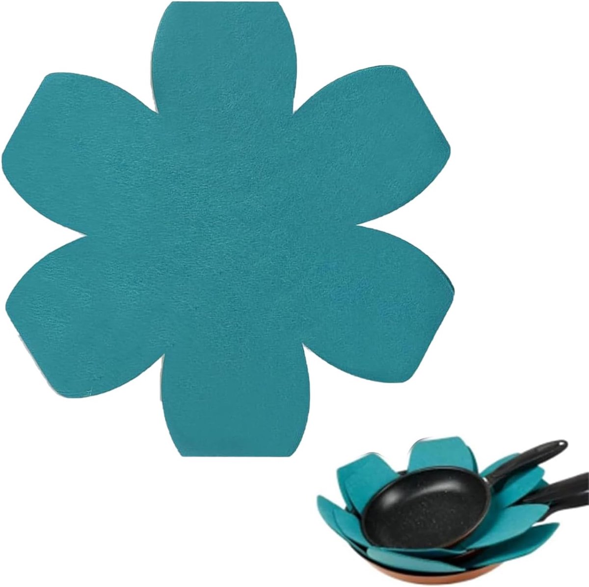 SnelShoppen - Pan Protector 38 cm, Pot Protector, Felt, Verstelbaar, Antislip, Hittebestendige Onderlegger voor Pannen, Keukenaccessoire, Bescherming