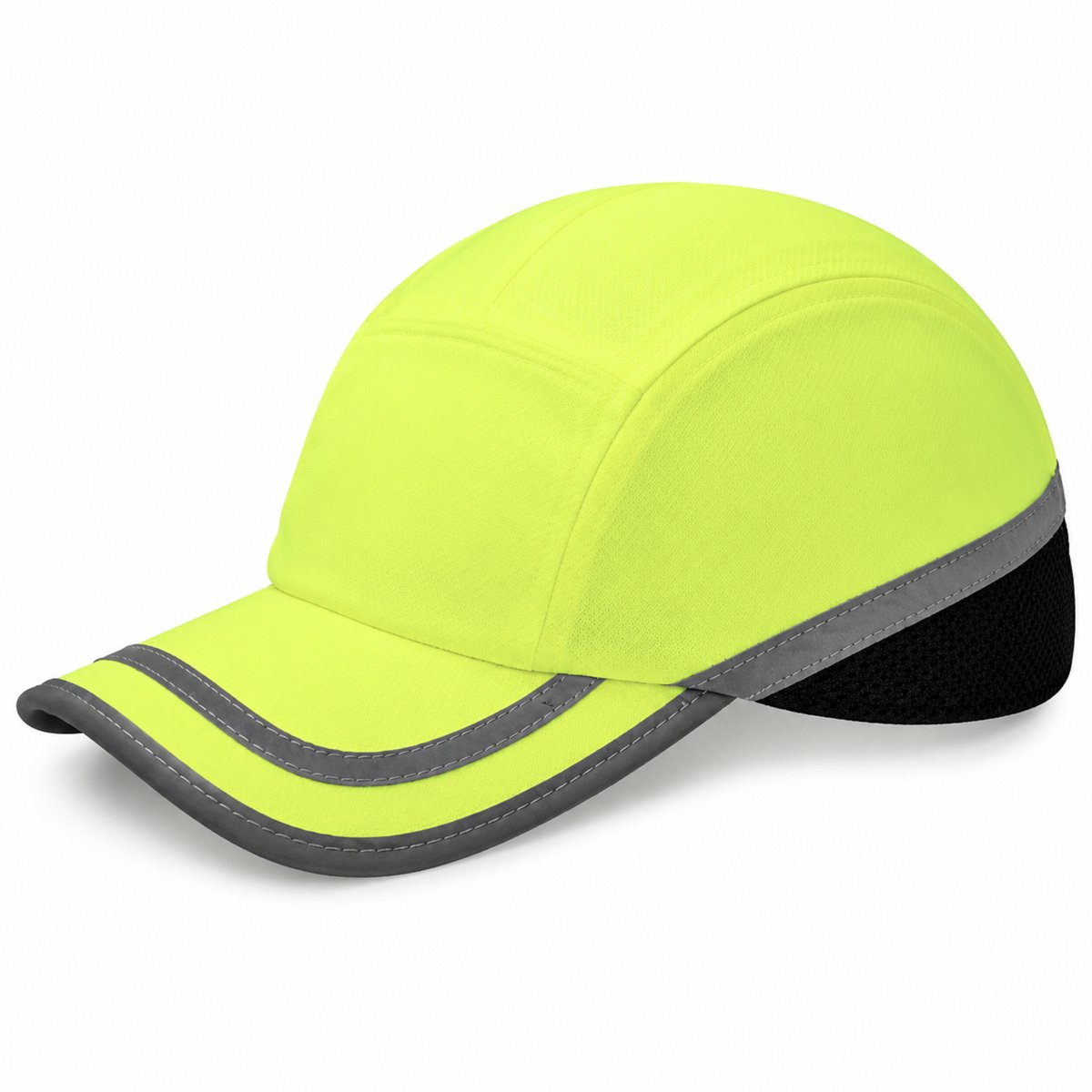 Climax Stootpet Fluor Geel – Veiligheidspet met reflectie - Ademend en Verstelbaar
