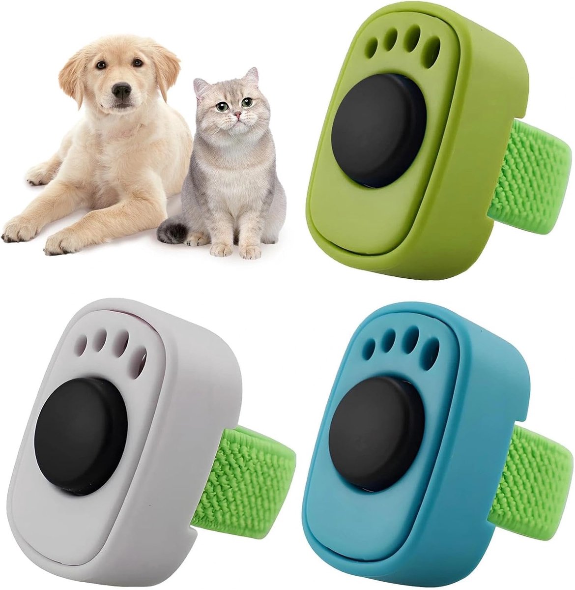 SnelShoppen - 3-delige Clicker Set voor Honden Training - Ergonomische Finger Clickers - Duidelijke Geluid - Geschikt voor Honden, Katten en Paarden -