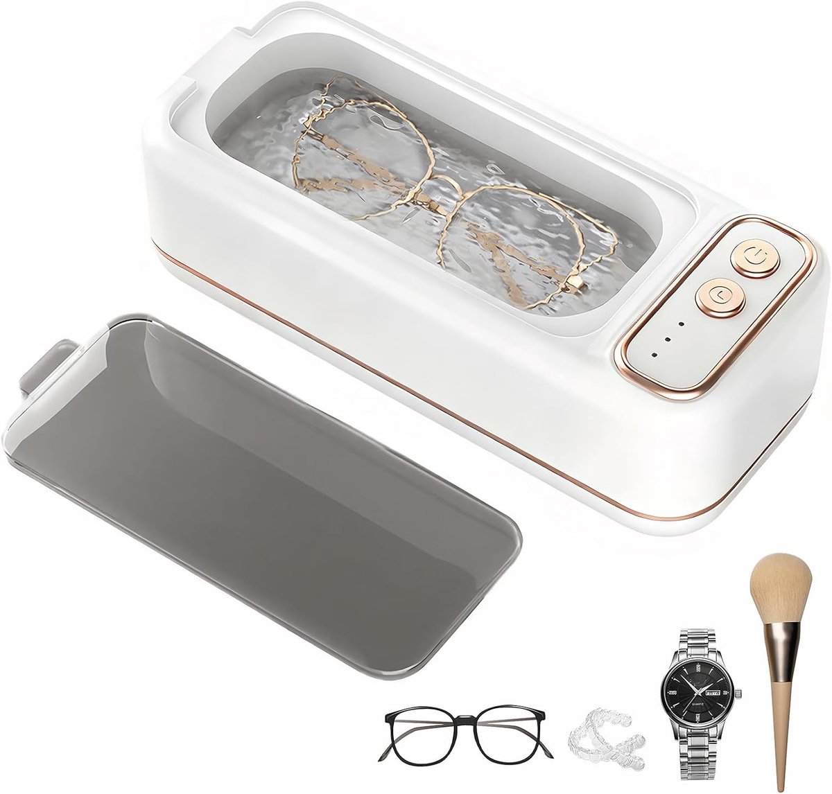 SnelShoppen - Ultrasonic Cleaner voor Brillen, Sieraden, Dentures & Scheermesjes - 3 Modes, 48 kHz, Ideaal voor Gevoelige Objecten