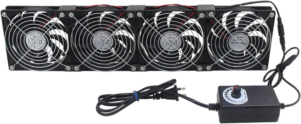 SnelShoppen - Radiator Fans - 4 Stuks Silent Cooling Fans voor PC, Server, Radiator Booster, Waterkoeling, Elektronische Componenten, Effectieve Warmt