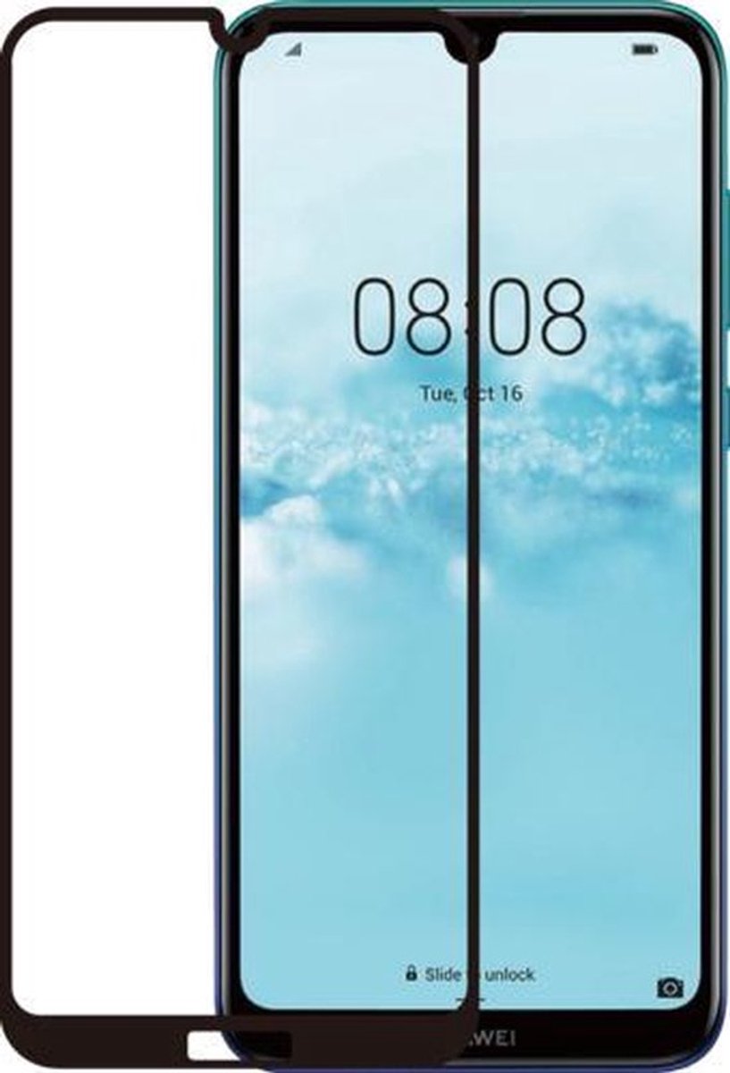 MH by Azuri screen protector Tempered Glass - zwart frame - Huawei Y6 (2019)
