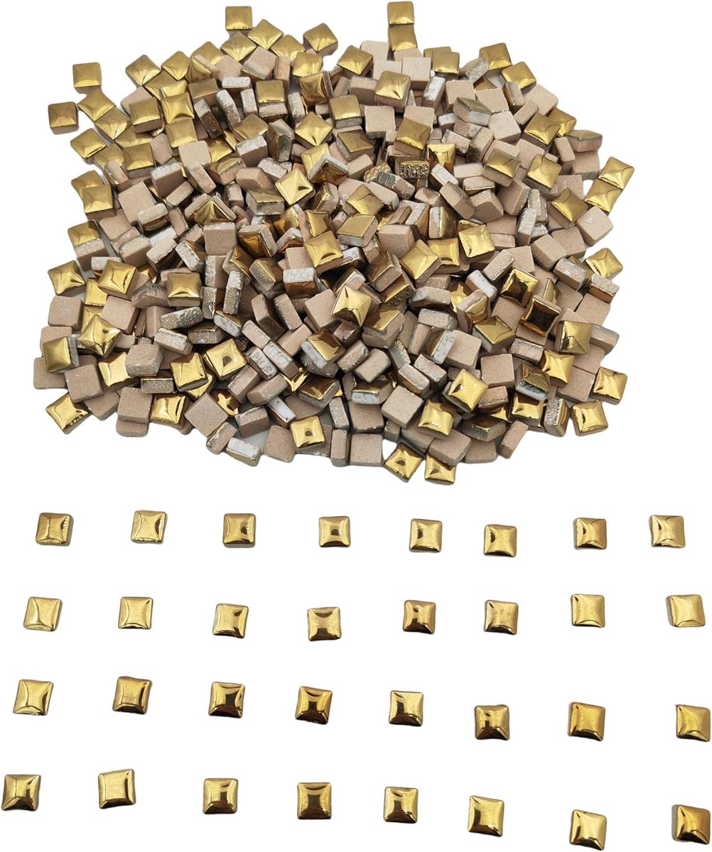 SnelShoppen - 500g Vierkante Keramische Mozaïektegels, 500 Stuks 1x1cm Handgemaakt Creatief Micro Mozaïek voor DIY Projecten, Huisdecoratie en Tuinacc