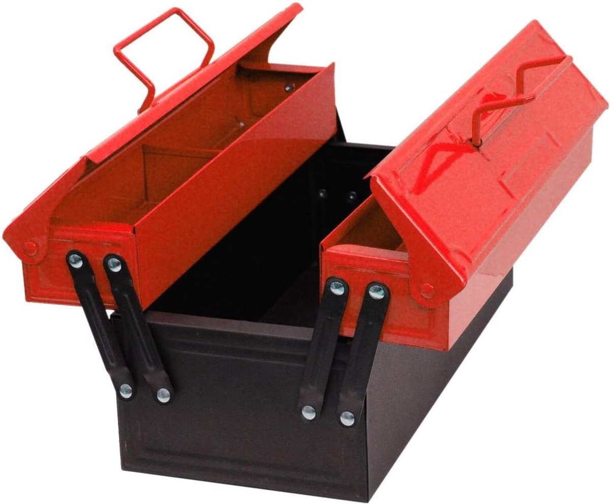 SnelShoppen - Gereedschapskoffer Rood/Zwart - Kindvriendelijke Tool Box - Perfect voor Klussen, Speelgoed en Creatieve Projecten - Duurzaam en Veilig