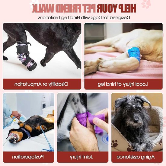 Comfortabele en Verstelbare Heupharnas voor Middelgrote Honden, Geschikt voor Oudere en Gewonde Honden, XL, Rood, Ondersteuning bij Artrose en Beweging — afbeelding 4