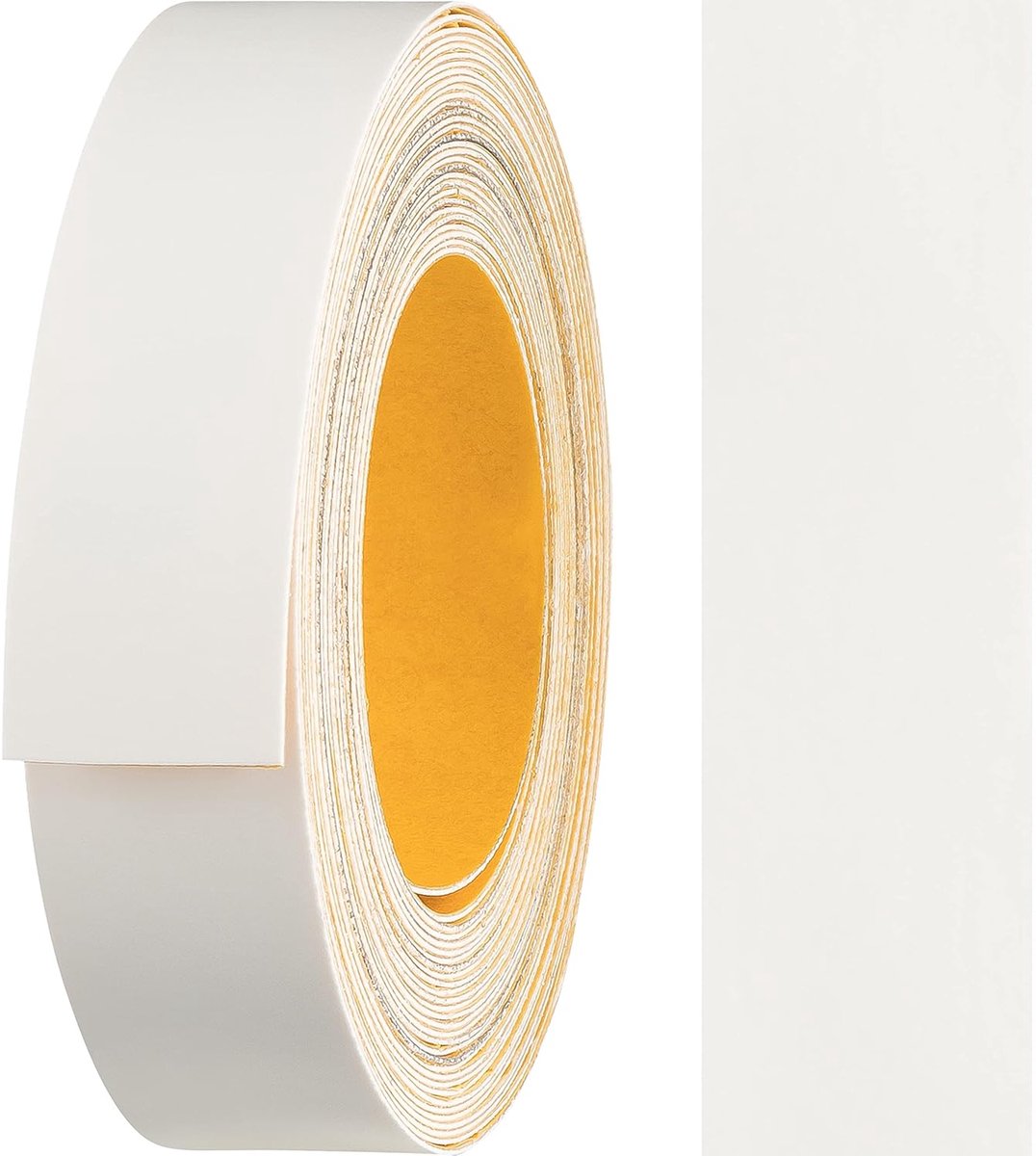 SnelShoppen - Melamine Kantband Zelfklevend 18 mm x 5 m - Kantband voor Meubels, Vloeren en Werkbladen - Wit - Eenvoudig aan te brengen zonder Strijke