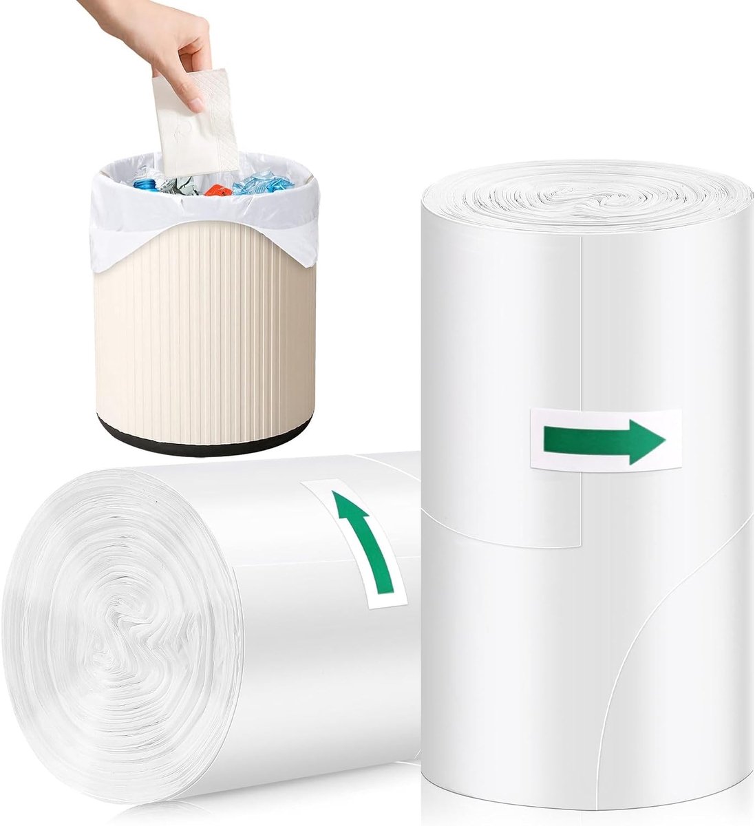 SnelShoppen - Desktop Mini Prullenbak 2.5L - Compacte Afvalbak voor Kantoor & Thuis - Duurzaam Geurloos PP - Ideaal voor Bureau, Keuken, Badkamer, Rui