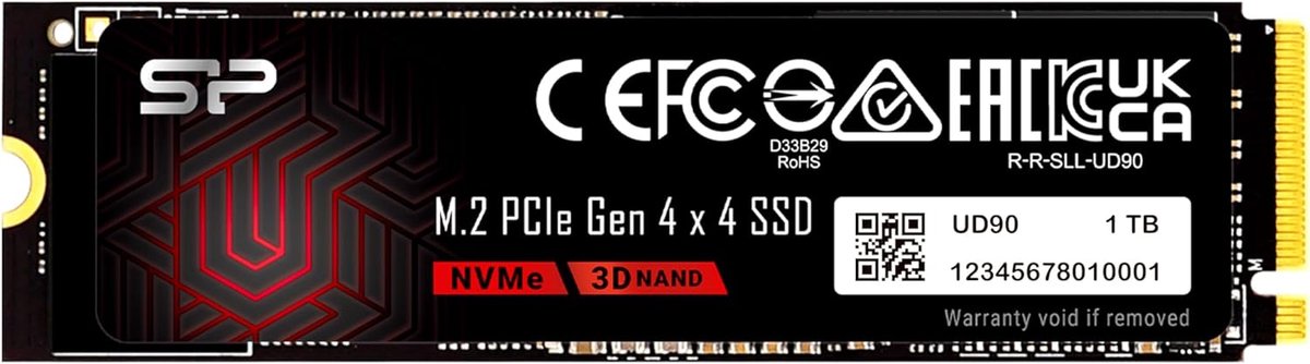 SnelShoppen - 1TB NVMe 4.0 Gen4 PCIe M.2 SSD - Ultra Snelle Leessnelheid tot 5,000MB/s en Schrijfsnelheid tot 4,800MB/s - Ideaal voor Gaming, Video Ed