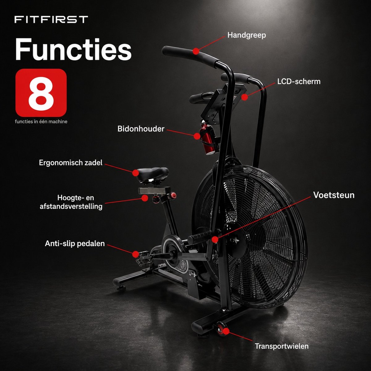 FitFirst FitFirst X-55 AirBike - afbeelding 5