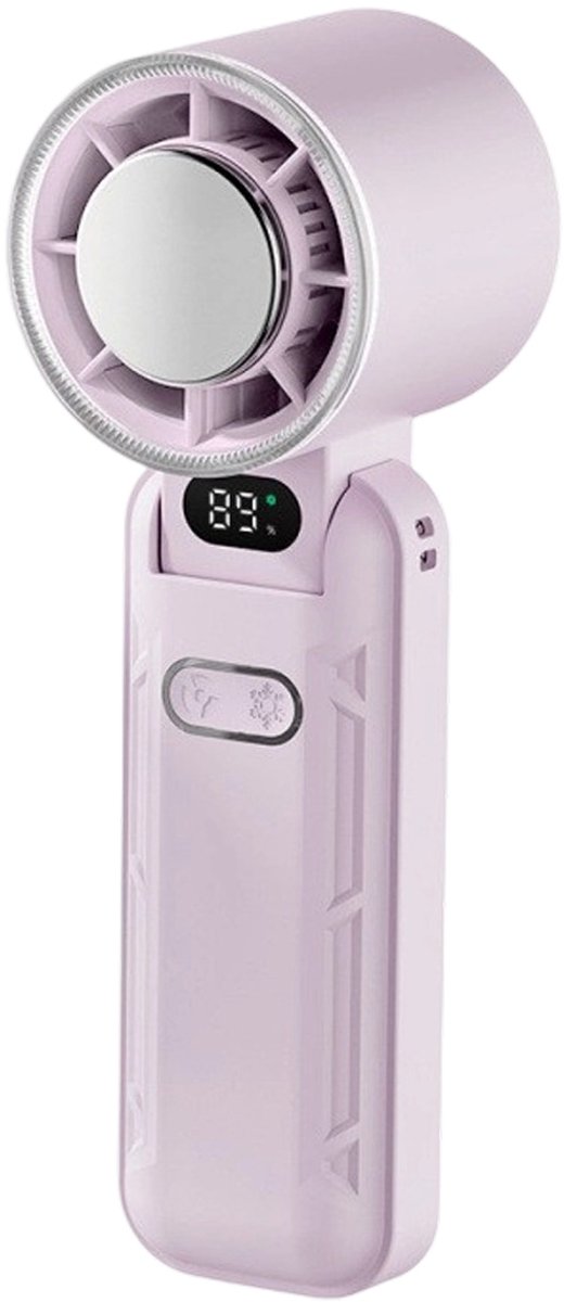 Draagbare ventilator, opvouwbaar, elektrisch, handmodel, mini, USB-oplaadbaar, voor reizen, buitenactiviteiten en kamperen