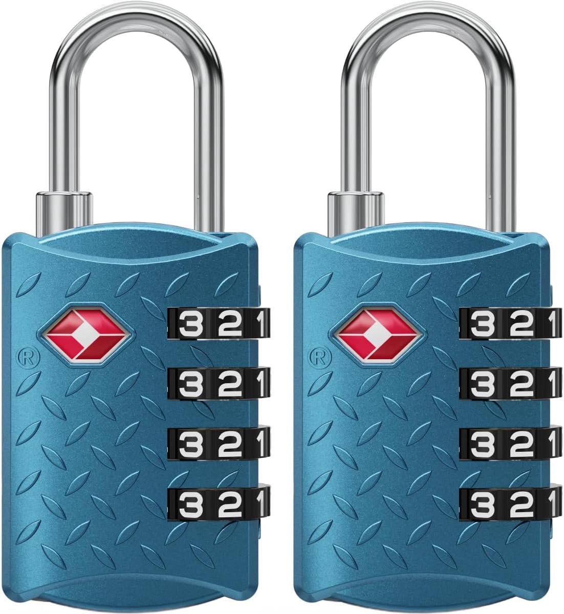 SnelShoppen - TSA-goedgekeurde Reis Slot – 4-Cijferige Bagageslot met Antislipstructuur – Geschikt voor USA – Hangslot voor Koffers, Rugzakken, Cabin