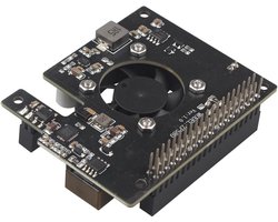 SnelShoppen - PoE+ HAT voor Raspberry Pi 5 - Power Over Ethernet Adapter met Koelventilator - Ondersteunt 802.3af/at - Stackable GPIO Header