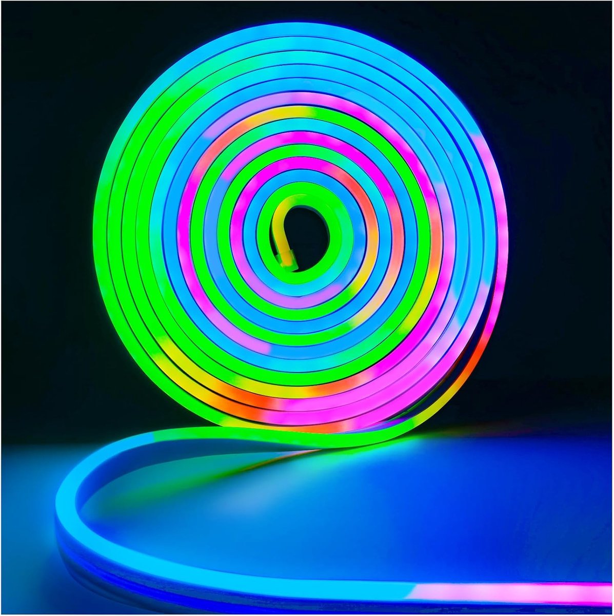 SnelShoppen - 12V WS2811 Neon LED Strip - RGB Pixel Strip 5M Flexibel IP65 Waterdicht - Individueel Aanwijsbare Slimme Lichtstrip voor Feest, Tuin, Ke