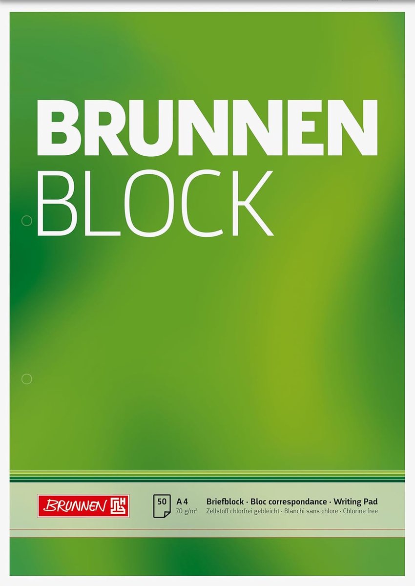 SnelShoppen - A4 Schrijfblok Blank met 50 Vellen - 70 g/m² - 4-Weg Perforeerbaar - Ideaal voor School, Kantoor, Notities, Creatieve Projecten