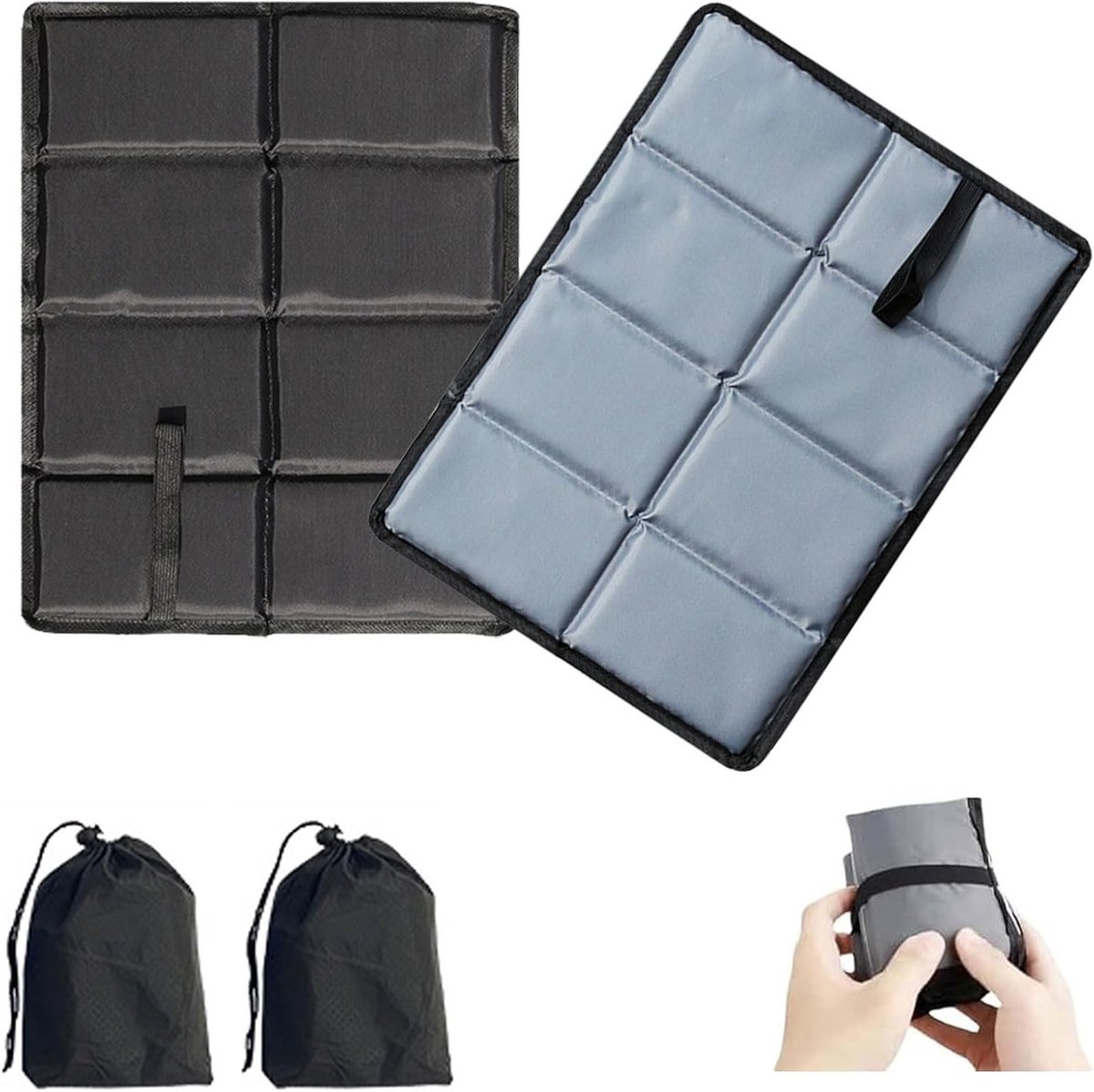 Comfortabele Strandkussens met Opbergruimte, Ideaal voor Hiking, Sportevenementen en Reizen, Vouwbaar en Warmte-isolerend