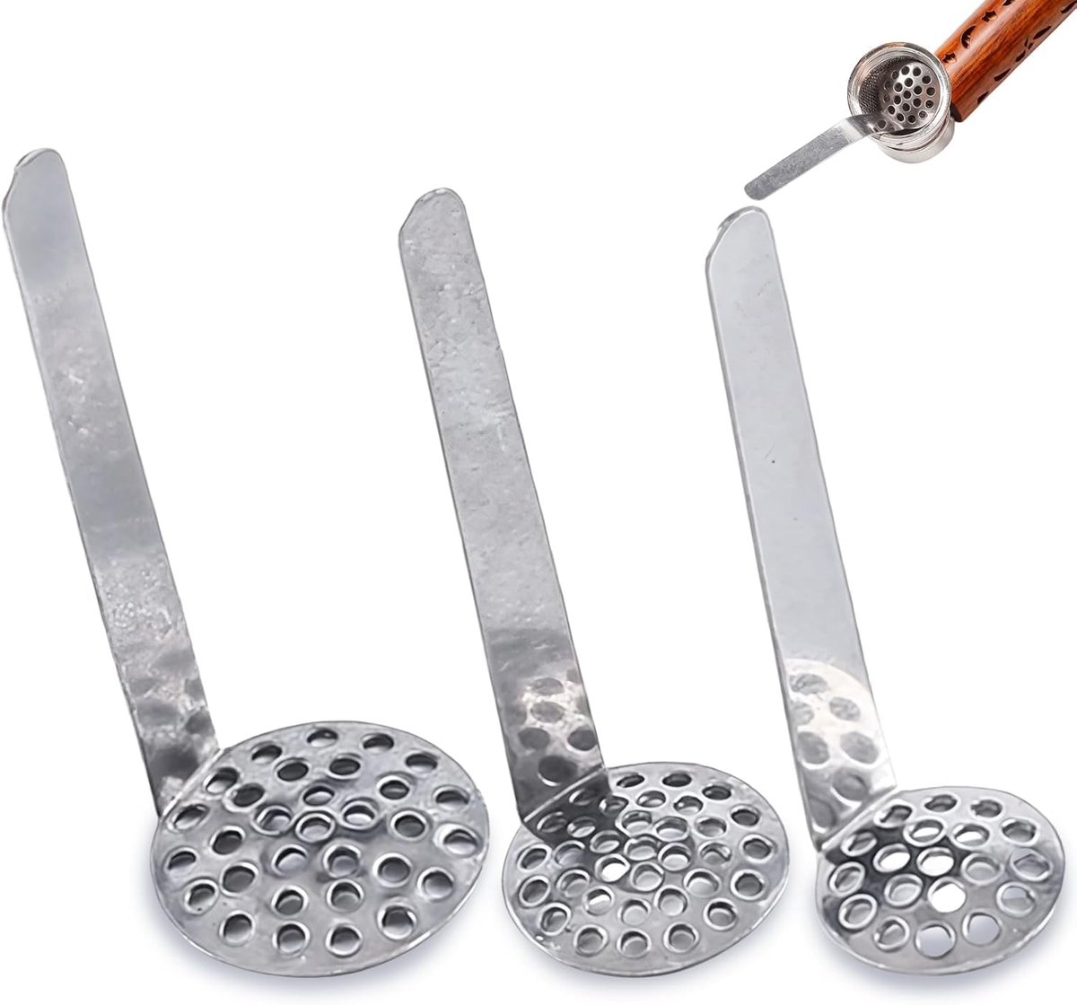 SnelShoppen - Inhangzeefjes set van 5, roestvrij staal, fluitzeefjes 12 mm, 15 mm, 18 mm, duurzame zeefjes tegen verstopping voor keuken, tuin, campin