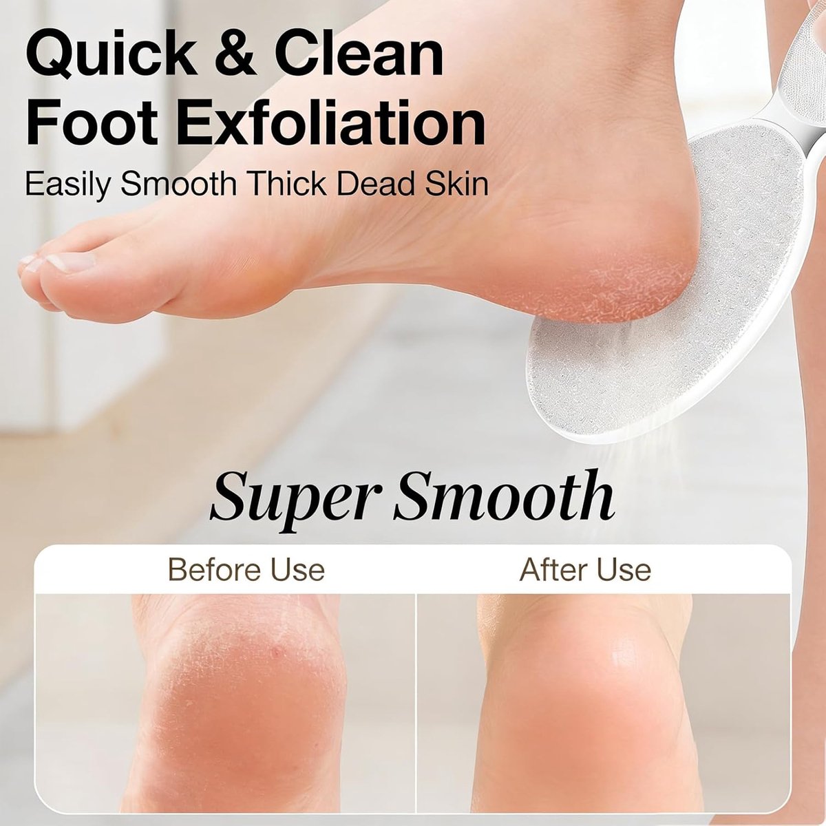 SnelShoppen - 2 Stuks Nano Glazen Voetvijl Eeltverwijderaar - Dubbelzijdige Scrub & Buff voor Harde Huid - Professioneel Pedicure Gereedschap voor Nat