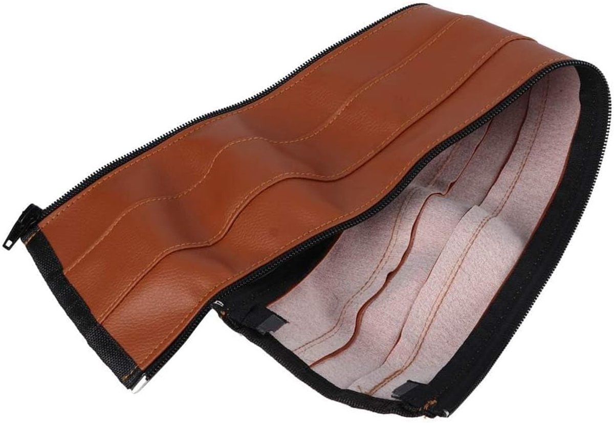 SnelShoppen - Stroller Stuurwielhoes - PU Leer - Water- en Zweetabsorberend - Universele Zipper Design - Geschikt voor Alle Kinderwagens - Handvat Bes