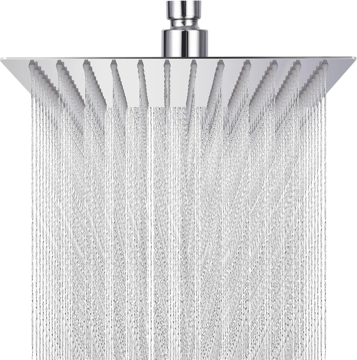 SnelShoppen - 12 Inch Regen Douchekop RVS 304 - Luxe Vierkante Douchekop 30x30cm met Anti-Kalk Nozzles voor Badkamer, Douche, Wellness