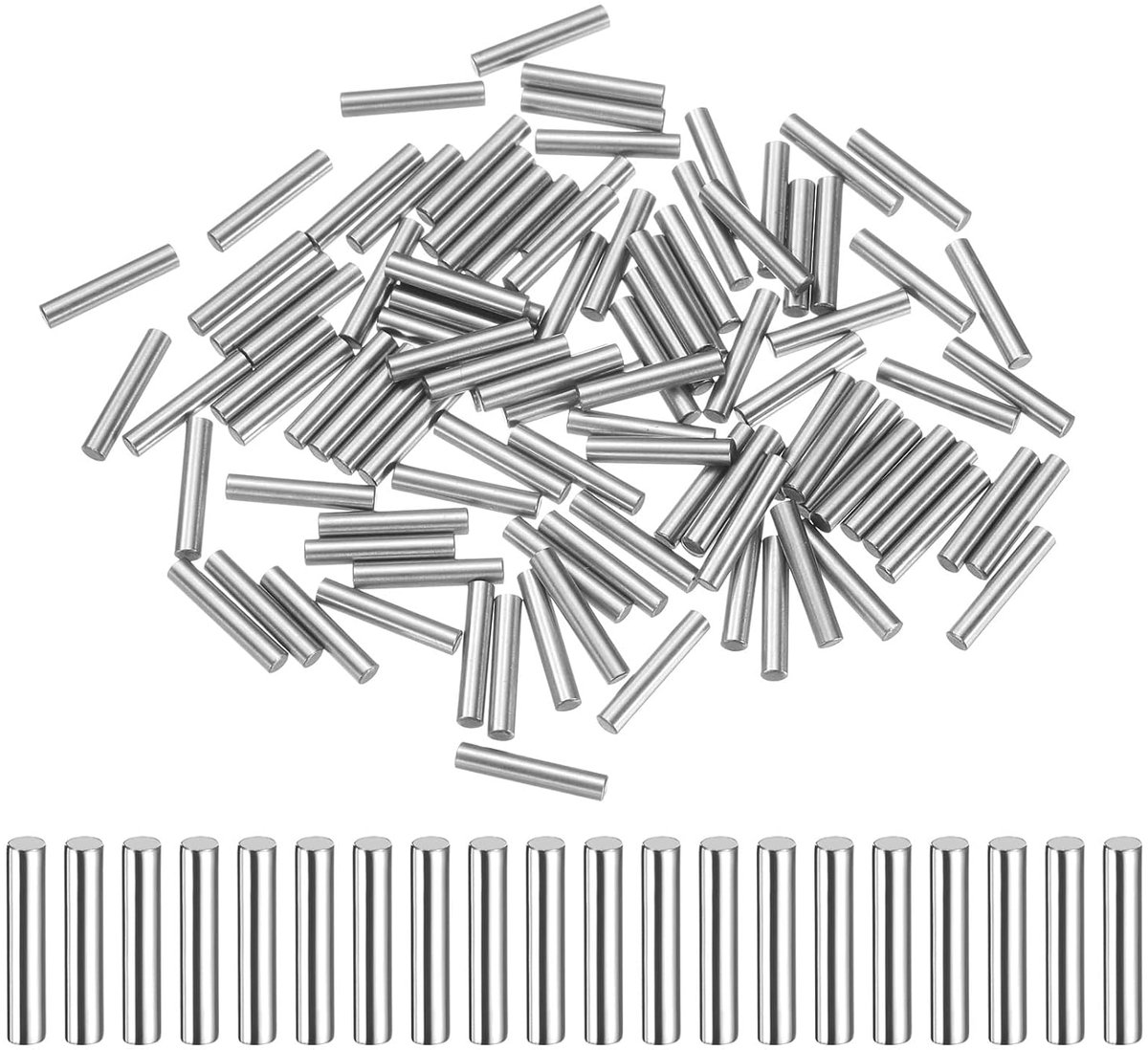 SnelShoppen - 100pcs 2mm x 13mm Cylindrical Pins voor Planken - Stevige RVS Steunpinnen voor Meubelmontage - Precisie en Duurzaamheid - Ideaal voor Ka