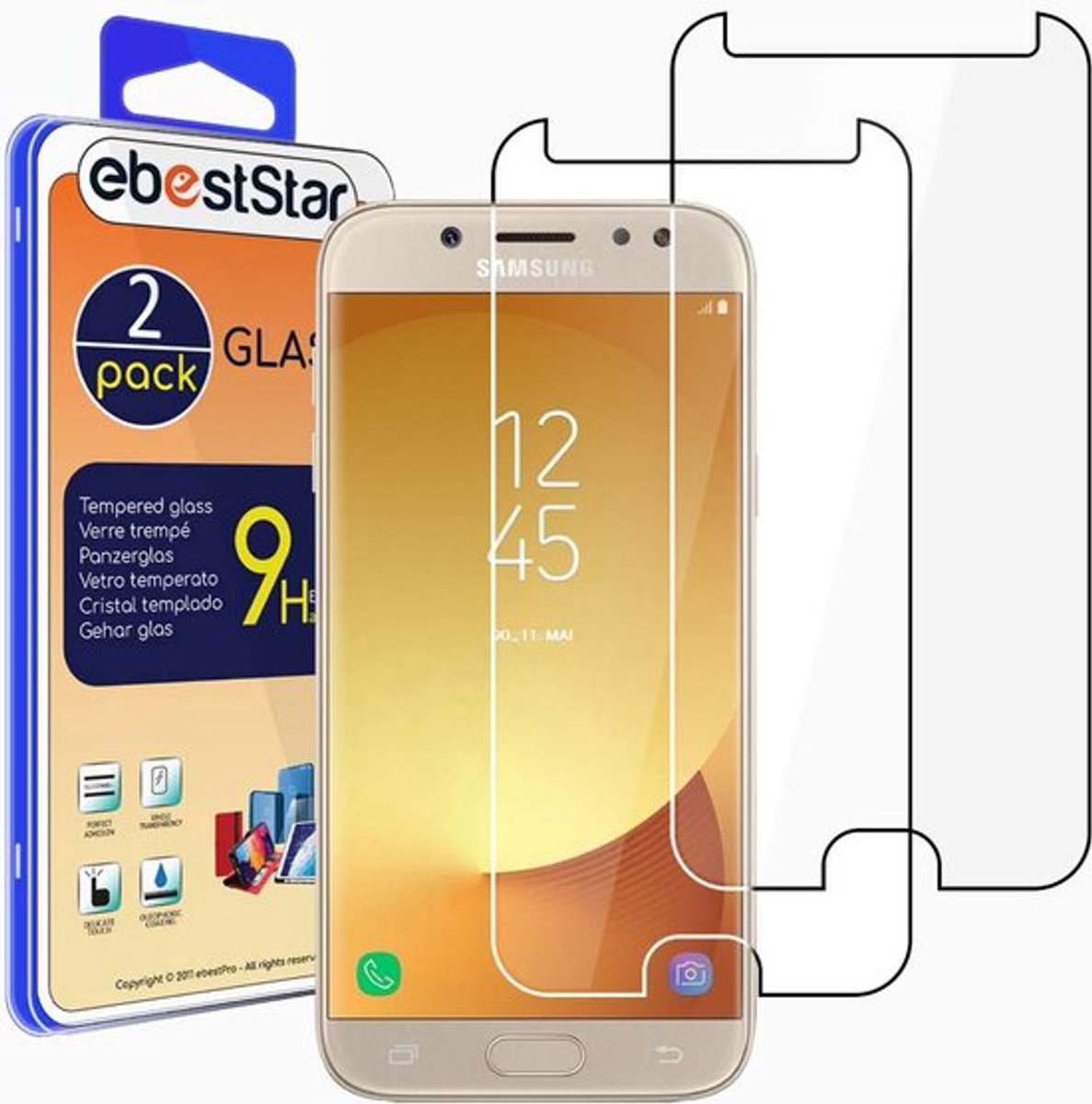 ebestStar - {2 Stuks} Gehard glas geschikt voor Samsung J5 2017 Galaxy SM-J530F, Screen Protector Cover, Schermbeschermer Tempered Glass