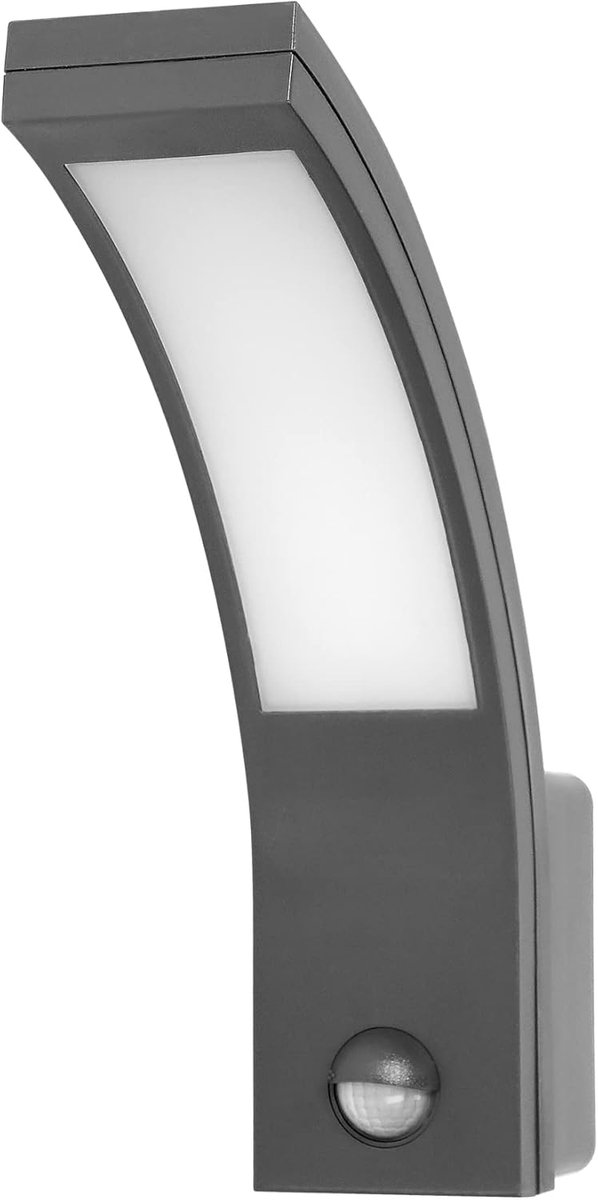 SnelShoppen - LED Tuinlamp 10W Buitenlamp met Bewegingssensor 140° 800lm IP54 4000K Grijs - Perfect voor Tuin, Terras en Oprit
