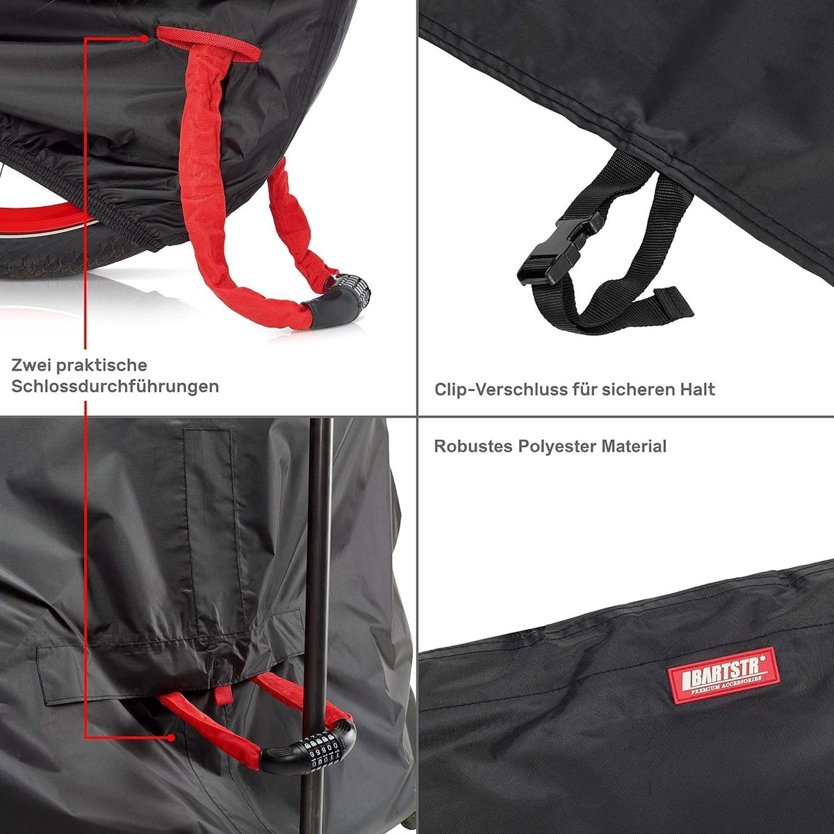 SnelShoppen - Fietsbescherming - Waterdichte Fietshoes XL - 210D Oxford Stof - Antivuil en Regenbestendig - Met Beveiligingsgaten - Inclusief Opbergta