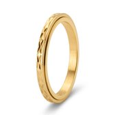 Anxiety Ring - (Flux) - Stress Ring - Fidget Ring - Anxiety Ring For Finger - Draaibare Ring Dames - Spinning Ring - Spinner Ring - Goudkleurig RVS - (15.75 mm / maat 49)