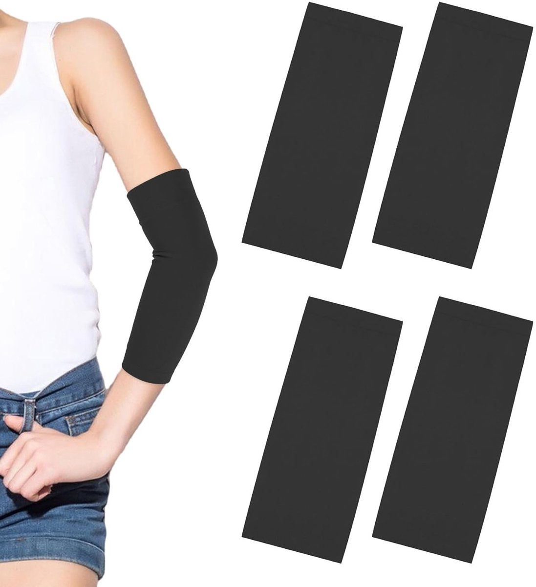 Armprotectors voor sport, naadloze en flexibele mouwen, ademend en UV-bescherming voor tattoo bedekking, ideaal voor training en dagelijks gebruik