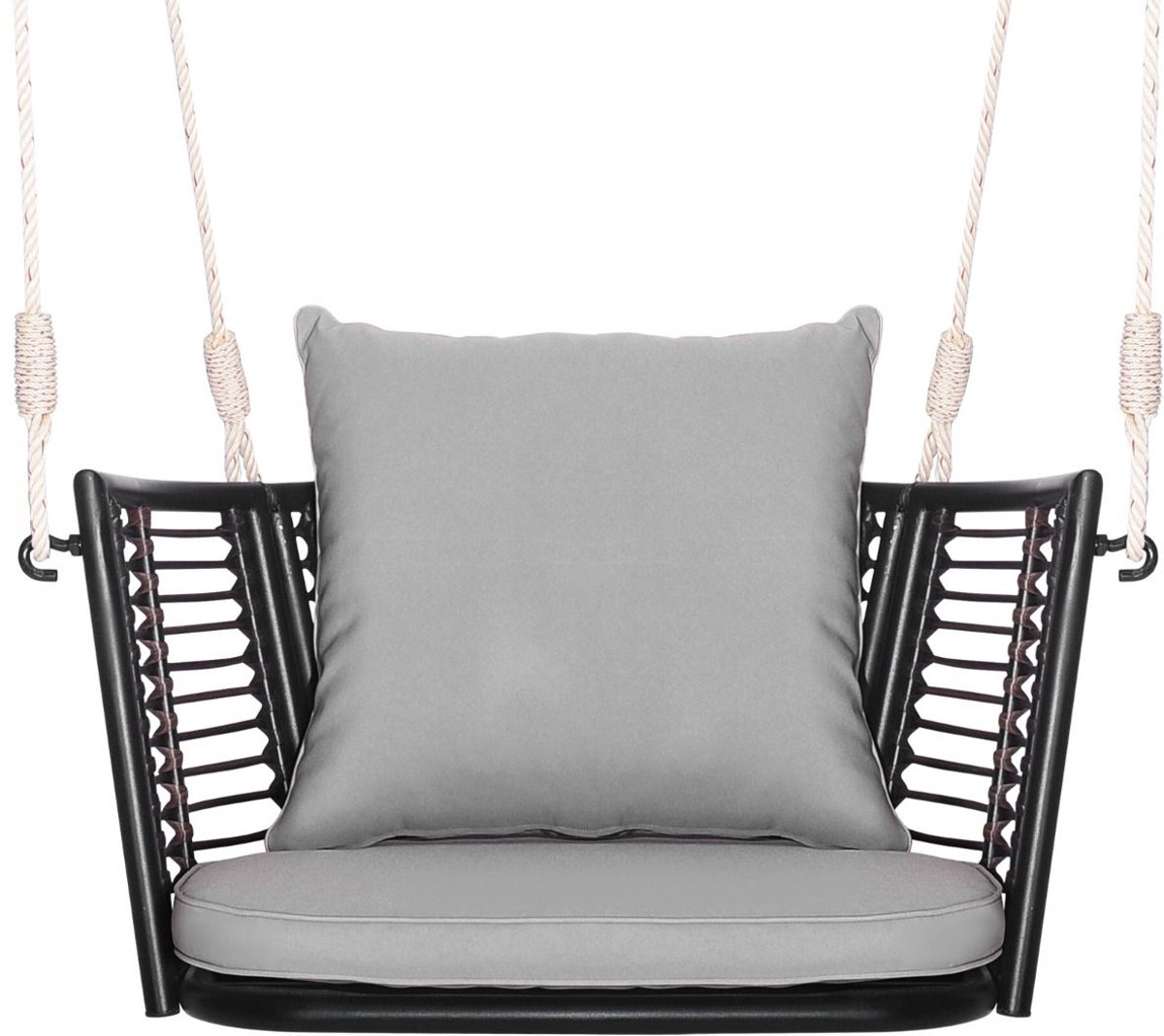 SureDeal® - Tuinmeubel - Zits Metalen Veranda - Rugkussens Inbegrepen Grijs - Wit - Bruin