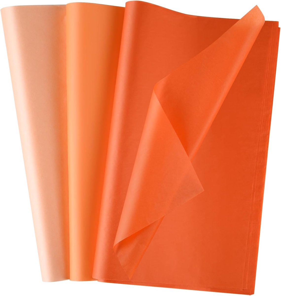 SnelShoppen - 60 Vellen Oranje Tissue Papier met Multicolor Design voor Cadeau Inpakken, DIY Decoraties, Perfect voor Verjaardag, Halloween, Dankdag,