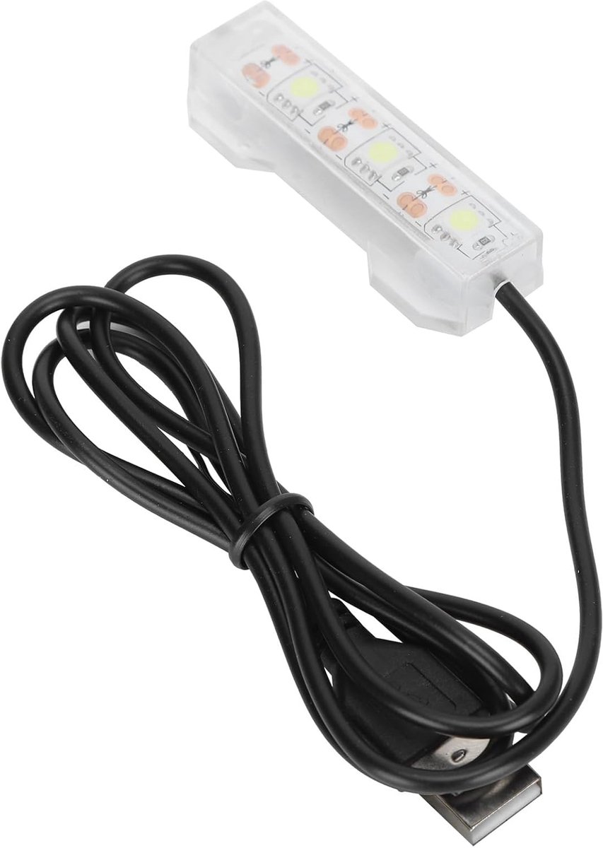 SnelShoppen - LED Aquarium Lamp voor Kleine Aquariums - USB Aquariumverlichting - Decoratieve LED Verlichting voor Planten - Lichtgewicht en Draagbaar