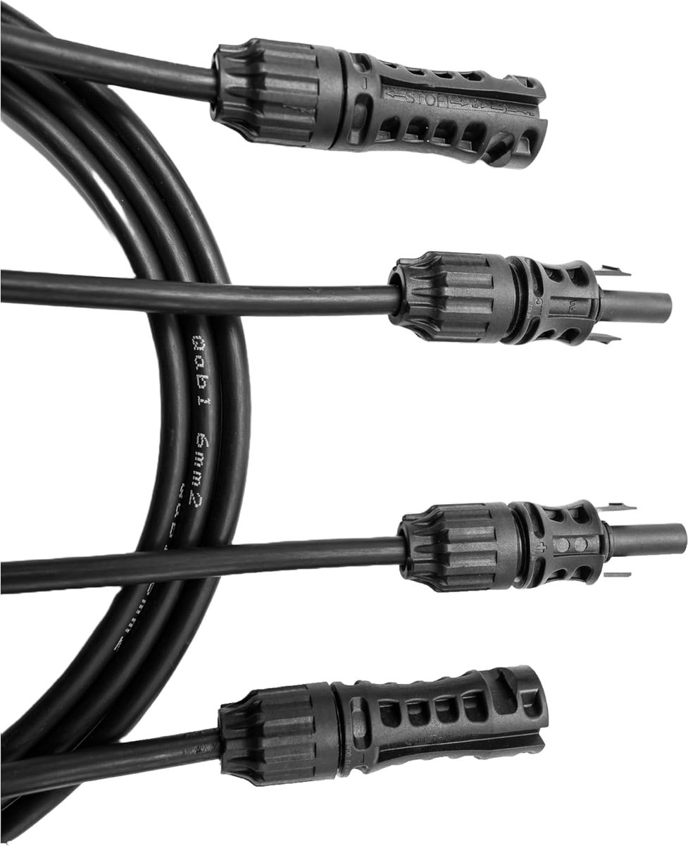 SnelShoppen - Photovoltaic Extension Cable 2 x 10 m 4mm² met Solar Plug - Ideaal voor PV Solar Systemen, Balkon Power Stations en Solar Panelen