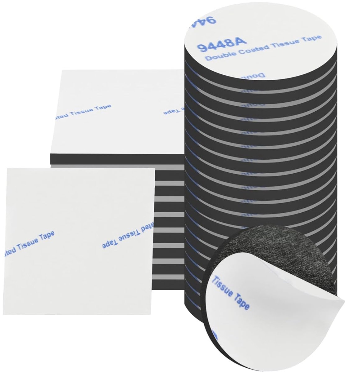 SnelShoppen - Double Sided Tape 30 Stuks, Extra Sterke Dubbelzijdige Lijm Pads EVA Foam, Zelfklevende Pads Zwart voor Thuis, Kantoor en Auto (Rond en