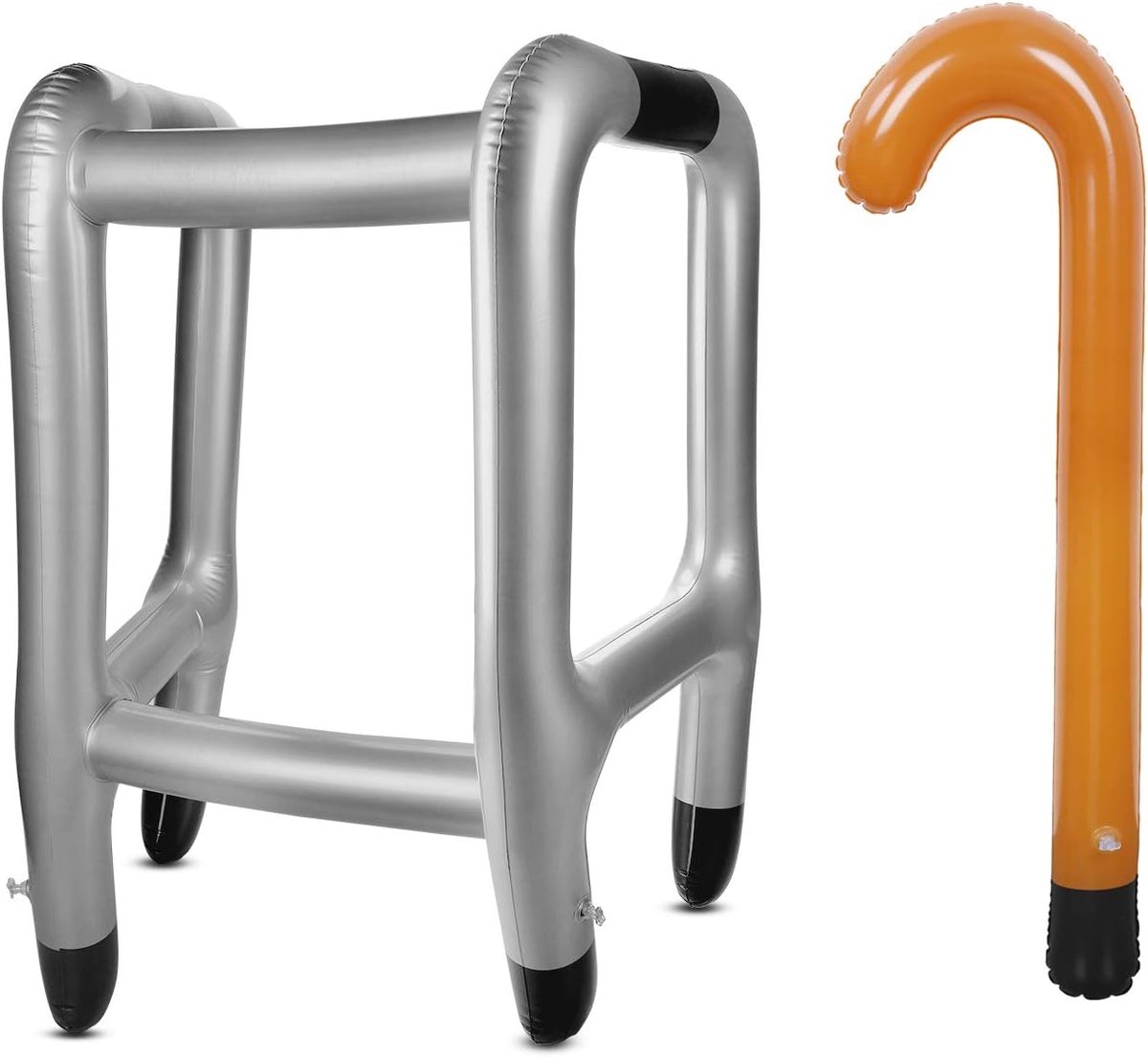 SnelShoppen - Inflatable Zimmer Frame en Loopstok - Grappige Verkleedaccessoires voor Volwassenen/Kinderen/ Oma - Perfect voor Halloween, Kerst en Ver