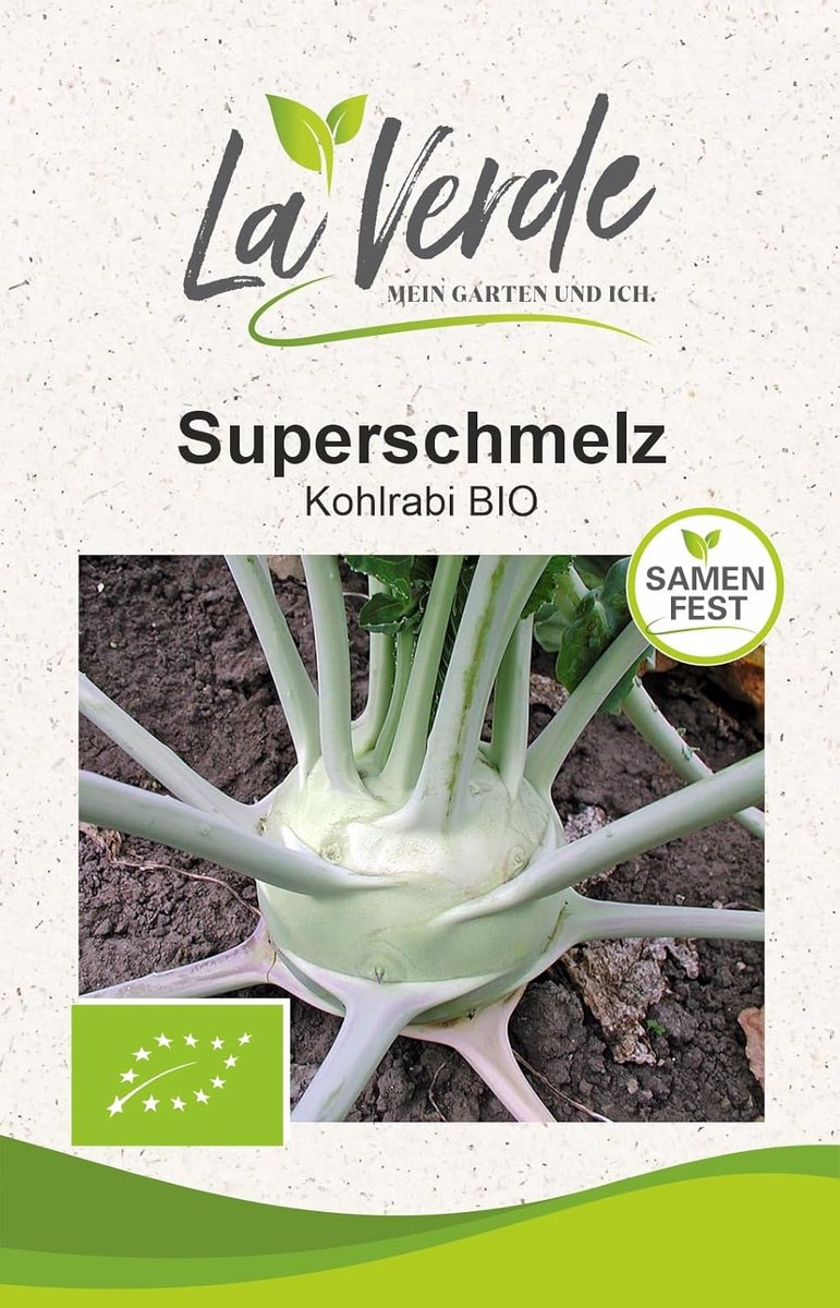SnelShoppen - Superschmelz BIO koolrabi zaden - Organische groente zaden voor grote, zachte koolrabi - Perfect voor tuin, moestuin, gezond koken - 50+