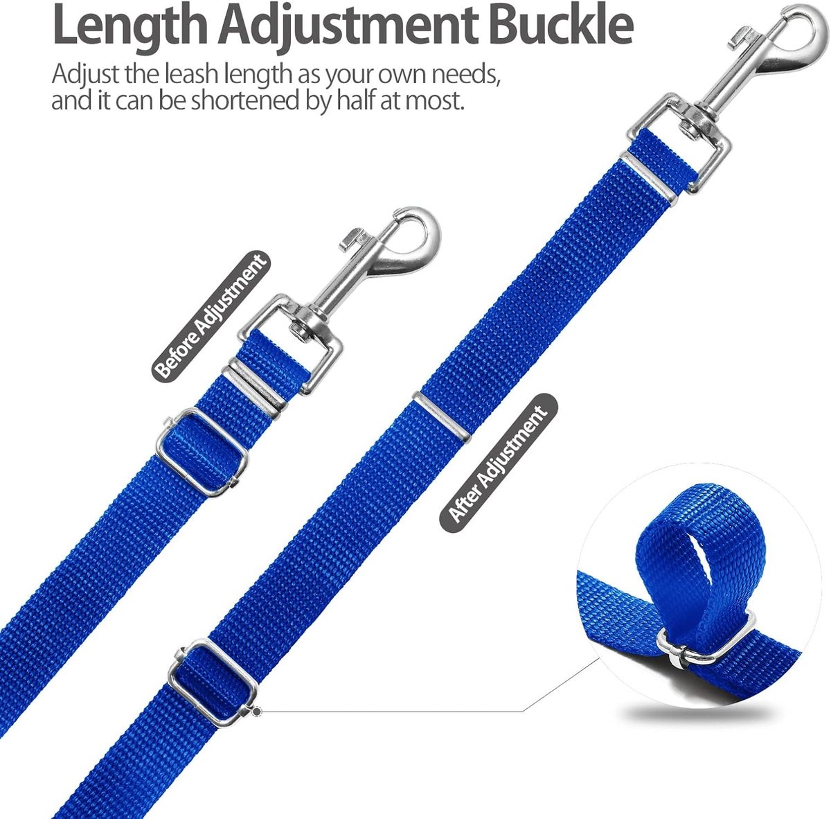 SnelShoppen - Training Lead voor Honden 10m met Opbergtas - Duurzame Verstelbare Hondenlijn met Zacht Handvat en D-Carabiner voor Grote en Kleine Hond