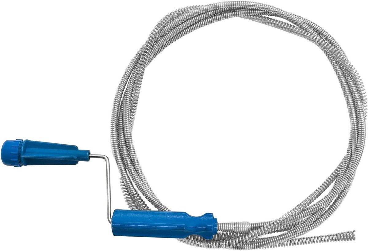 Reinigingsspiralen voor Afvoerbuizen 6 mm x 5 m, Effectieve Ontstopper voor Verstopte Afvoeren en Sanitair