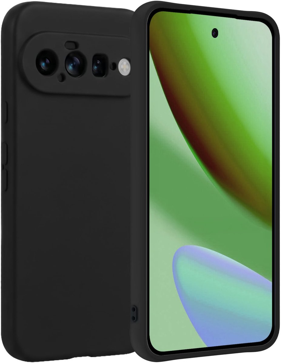 Hoesje Geschikt voor Google Pixel 11 - Sterk & Shockproof - Hoes Cover - Siliconen Case - Zwart