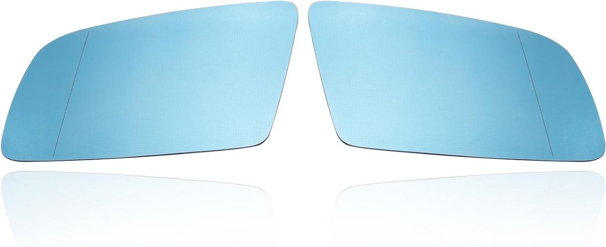 Set van 2 verwarmde spiegelglazen voor zijspiegels BMW 5 Serie E60 E61 E63 2003-2010, blauw glas, vervangingsonderdelen