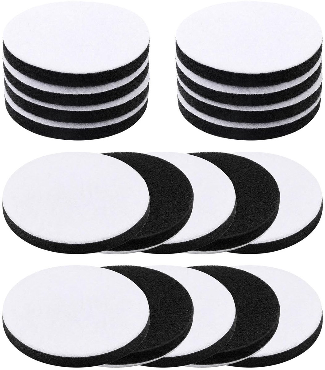 18 Stuks Polijstpads 50 mm voor Excentrische Schuurmachine, Zwart Klittenband Polijstschijven voor Autopolijst en Schuren