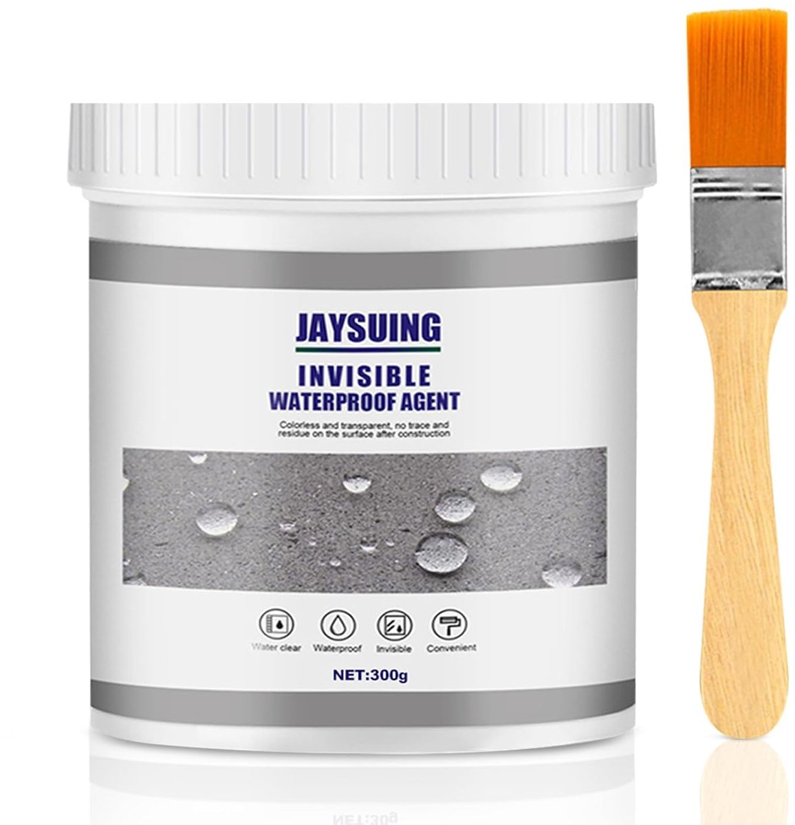 SnelShoppen - Transparante Waterdichte Coating Agent 300g, Onzichtbare Sealant voor Badkamer, Toilet, Tegels, Muren, Dak, Waterdichte Isolerende Emuls