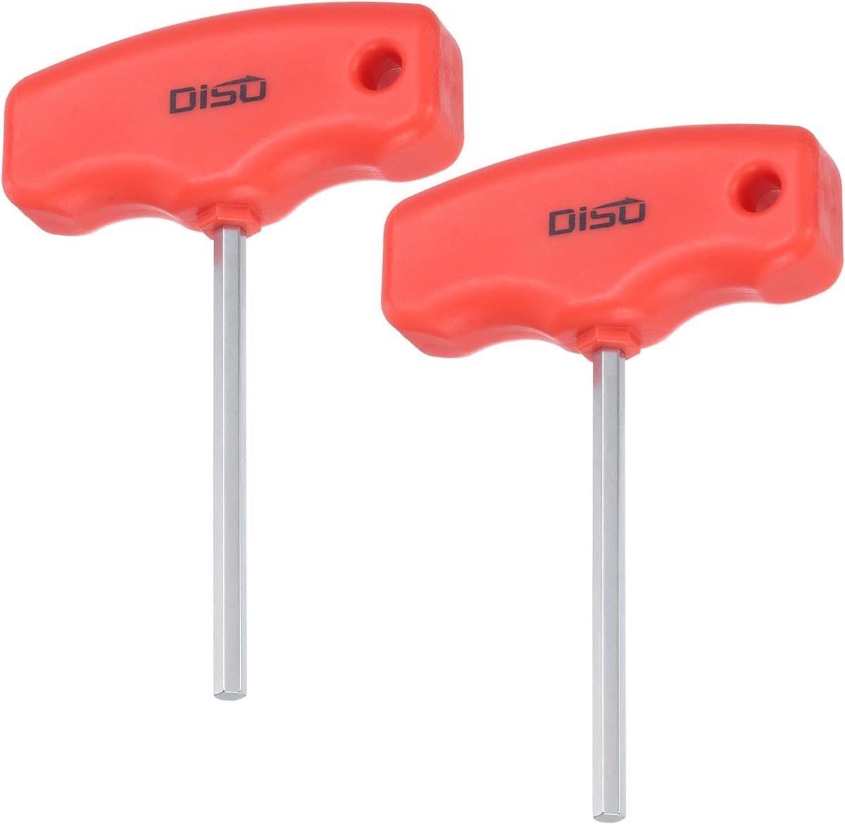 SnelShoppen - 2 Stuks T-Handle Inbussleutel 4mm - Allen Wrench - Hoogwaardige S2 Staal - Voor Auto- en Huishoudelijk Onderhoud - 65mm Lengte