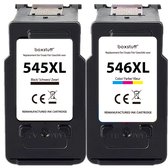 Boxstuff Inkt geschikt voor Canon PG-545 XL + CL-546 XL - Inkt Cartridge 2-pack voor Canon Pixma TS205 / TS305 / TS3350 / TS3150 / TS3151 / TS3355 / TR4550 / TR4551 / MG2550 / MG2555 / MG2950 / MG2450 / MX495 / MX490 Printer - Pack Kleur en Zwart